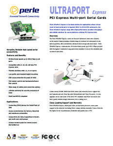 Networking hardware / Perle Systems / PCI Express / Very High Density Cable Interconnect / Expansion card / Nvidia Ion / Serial port / Conventional PCI / Computer hardware / Computer buses / Computing
