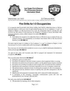 Fire Drills for I-3 Occupancies