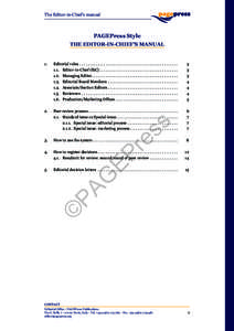 The Editor-in-Chief’s manual  PAGEPress Style ThE EdiTor-in-ChiEf’S mAnuAl  Editorial roles . . . . . . . . . . . . . . . . . . . . . . . . . . . . . . . . . . . . . . . . . . . . . . . . .