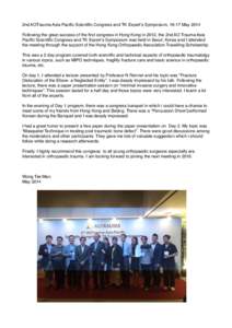 report on AO congress may 2015