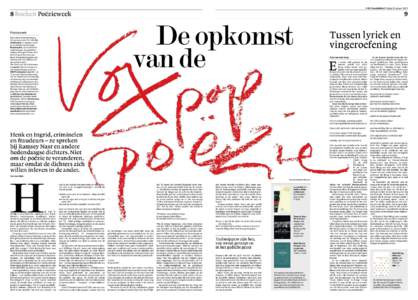 NRC Handelsblad Vrijdag 25 januari[removed]Boeken Poëzieweek Boeken 9