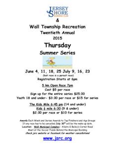 & Wall Township Recreation Twentieth AnnualThursday