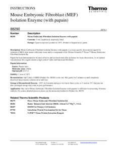 INSTRUCTIONS  Mouse Embryonic Fibroblast (MEF) Isolation Enzyme (with papain[removed]