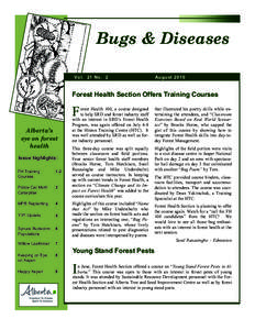 Bugs and Diseases Newsletter August 2010