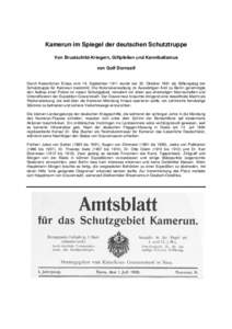 Kamerun im Spiegel der deutschen Schutztruppe