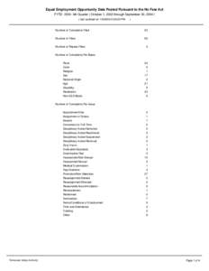 Equal Employment Opportunity Data Posted Pursuant to the No Fear Act FYTD 2004 4th Quarter ( October 1, 2003 through September 30, [removed]last updated on[removed]:06:39 PM )