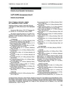 TAXON 58 (4) • November 2009: 1281–1289  Marhold (ed.) • IAPT/IOPB chromosome data 8 I O PB CO LU M N Edited by Karol Marhold & Ilse Breitwieser