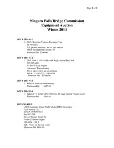 Niagara Falls Bridge Commission Auction