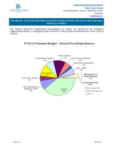 HUMAN RESOURCES DEPARTMENT Marcy Foster, Director 2100 CLARENDON BLVD., SUITE 511, ARLINGTON, VA[removed]3500 [removed]