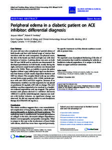 Hébert and Tremblay Allergy, Asthma & Clinical Immunology 2012, 8(Suppl 1):A18 http://www.aacijournal.com/content/8/S1/A18 ALLERGY, ASTHMA & CLINICAL IMMUNOLOGY