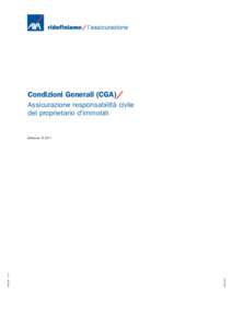 Condizioni Generali (CGA)/ Assicurazione responsabilità civile del proprietario d’immobili WGR 059 I