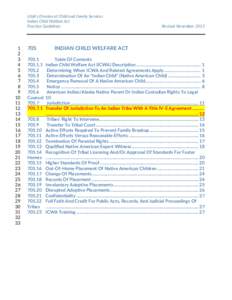 Utah’s Division of Child and Family Services Indian Child Welfare Act Practice Guidelines 1 2