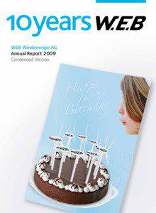 10 years WEB Windenergie AG Annual Report 2009