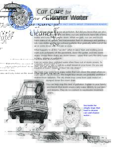 Car Care for Cleaner Water