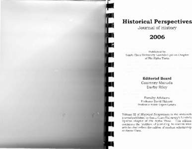 F  Filistsrical Perspectinres Journal of History  2o,o6