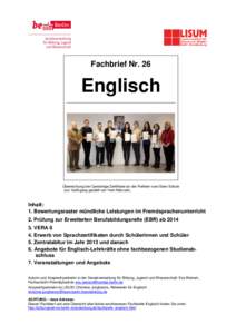 Fachbrief Nr. 26  Englisch Überreichung der Cambridge Zertifikate an der Freiherr-vom-Stein-Schule (zur Verfügung gestellt von Hein Matczak)