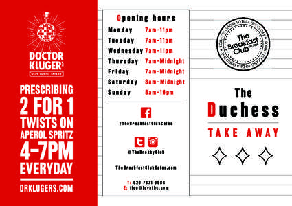 Duchess menu_Take away.indd