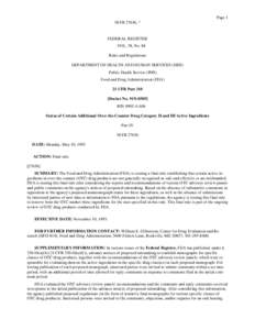 United States administrative law / Salicylates / Non-steroidal anti-inflammatory drugs / Antiseptics / Drug safety / Over-the-counter drug / Rulemaking / Food and Drug Administration / Trolamine salicylate / Chemistry / Pharmacology / Medicine