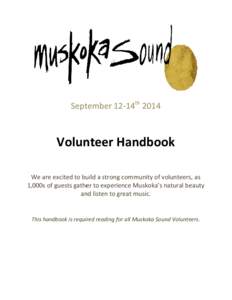 Microsoft Word - WELCOME TO THE 2014 MUSKOKA SOUND VOLUNTEER TEAM.docx