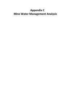 Montana DEQ - Draft EIS (DEIS) for the Troy Mine Revised Reclamation Plan Appendix C Mine Water Management Analysis