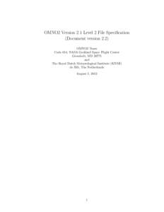 OMNO2 Version 2.1 Level 2 File Specification
