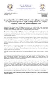 CITY OF JERSEY CITY OFFICE OF THE MAYOR CITY HALL | 280 GROVE STREET | JERSEY CITY, NJ[removed]P: [removed] | F: [removed]STEVEN M. FULOP MAYOR OF JERSEY CIT Y