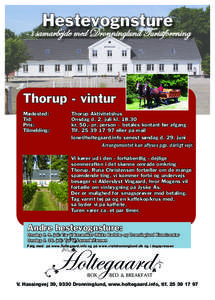 Hestevognsture  - i samarbejde med Dronninglund Turistforening Thorup - vintur Mødested: