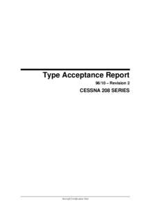 Type Acceptance Report, 96/10 rev 2 - Cessna 208 Series
