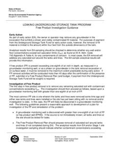 State of Illinois Pat Quinn, Governor Illinois Environmental Protection Agency Douglas P. Scott, Director  LEAKING UNDERGROUND STORAGE TANK PROGRAM