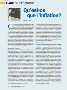 L’ABC de l’économie: Qu’est-ce que l’inflation? - Finances et Développement – mars[removed]Ceyda Oner