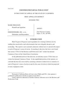 Filed[removed]CERTIFIED FOR PARTIAL PUBLICATION* IN THE COURT OF APPEAL OF THE STATE OF CALIFORNIA FIRST APPELLATE DISTRICT DIVISION TWO