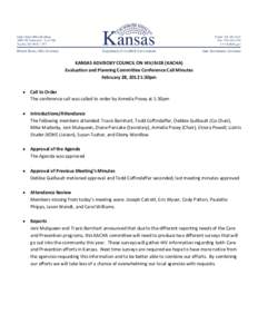 KANSAS ADVISORY COUNCIL ON HIV/AIDS (KACHA)