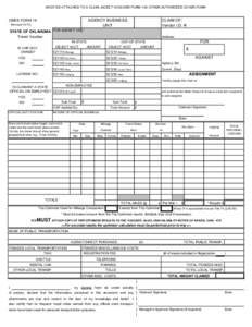 OSF Form 19 Travel Voucher