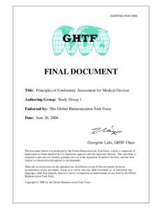 Microsoft Word - GHTF SG1 N40 2006 Conformity Assessment FINAL.doc