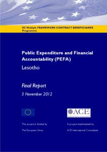 Public Expenditure and Financial Accountability (PEFA) Lesotho Final Report 5 November 2012