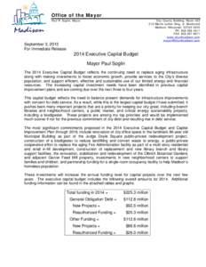 Geography of the United States / Wisconsin / Capital Improvement Plan / Urban studies and planning / Madison /  Wisconsin