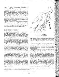 section is thickest in southeast New York, where it is more than 3,050 m thick. Much of the rock in the Catskill Mountains was