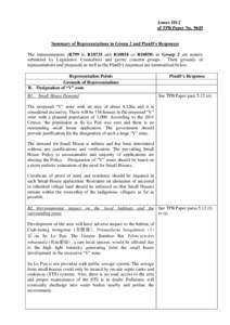 Annex III-2 of TPB Paper No[removed]Summary of Representations in Group 2 and PlanD’s Responses The representations (R799 to R10735 and R10818 to R10858) in Group 2 are mainly submitted by Legislative Councillors and gre