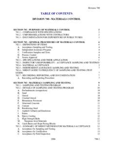 Materials science / Acceptance sampling / Sampling / Acceptance testing / Reliability engineering / American Association of State Highway and Transportation Officials / Quality assurance / Environmental stress screening / Statistics / Science / Software testing