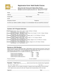 Microsoft Word - Adult SUmmer 2015 Registration Form.doc