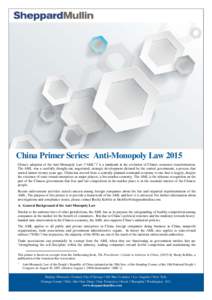 Microsoft Word - Sheppard Mullin China AML Primer 2015.docx