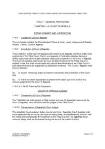 Rules of appellate procedure / Appeal / Federal Rules of Civil Procedure / Tribal sovereignty in the United States / Confederated Tribes of Coos /  Lower Umpqua and Siuslaw Indians / Lawsuit / Brief / Siuslaw people / Appellate court / Law / Court systems / Government