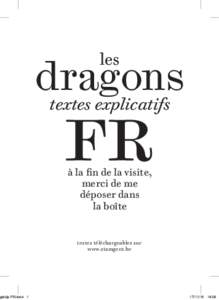 gidsje FR.indd 1  les dragons textes explicatifs