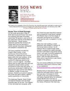 SOS NEWS Spring 2014 Vol. 23 NoDewitt Drive #68 Silver Spring, MD 20910