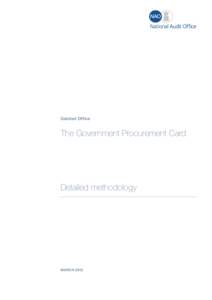 NAO Report (HC[removed]): The Government Procurement Card - methodology