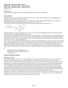 Organochlorides / Leukotriene antagonists / Respiratory therapy / Cyclopropanes / Merck / Montelukast / Merck & Co. / Churg–Strauss syndrome / Asthma / Medicine / Chemistry / Organic chemistry