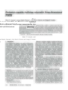 Occlusion-capable multiview volumetric three-dimensional display