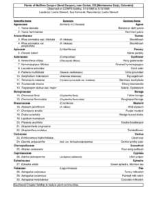 Plants of McElmo Canyon (Sand Canyon), near Cortez, CO [Montezuma Co(s), Colorado] Observed on CONPS fieldtrip, [removed]to[removed]Leader(s): Leslie Stewart, Sue Komarek; Recorder(s); Leslie Stewart Scientific Name  