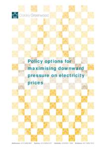 Microsoft Word - OGW - Options to increase downward pressure on electricity prices - 22 October 2012.docx