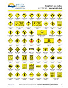 Graphic Sign Index SECTION 4.0 | WARNING SIGNS W-001-L Series  W-001-R Series